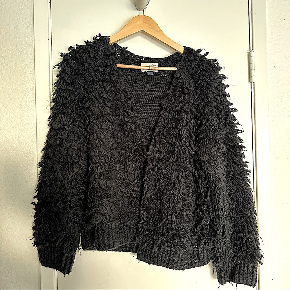 Universal Thread Chunky Knit Black Sweater Jacket